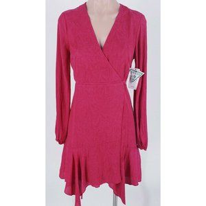 GUESS Dress NEW Electric Fuchsia Pink Hanna Wrap